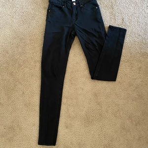 H&M mid rise black skinny jeans